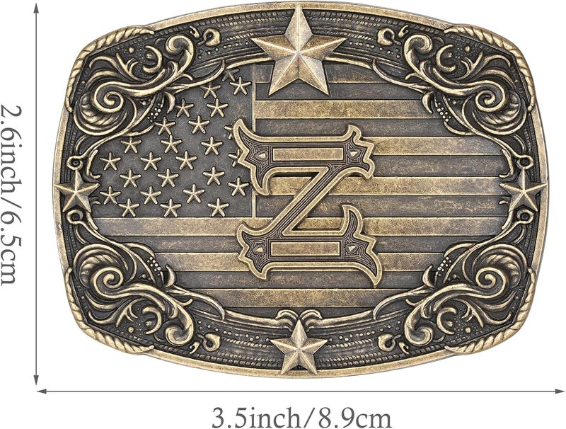 Flipslo Store Western Belt Buckle for Men Women Initial Letter A to Z Cowboy Belt Buckle Texas Buckle hebillas vaqueras para hombre - Image 2
